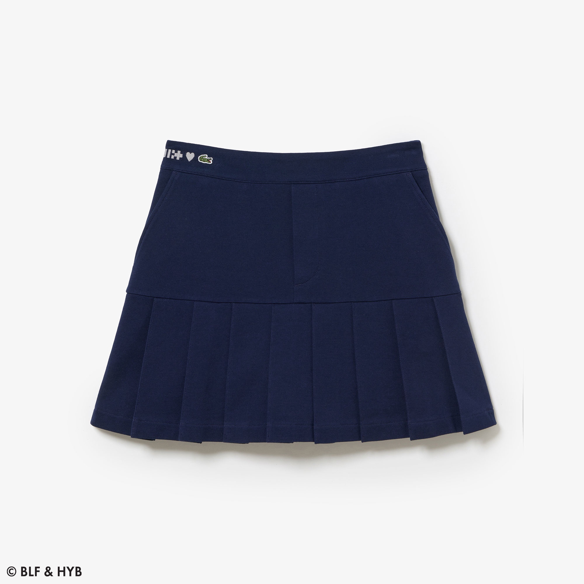 ウエストロゴ刺繍プリーツミニスカート