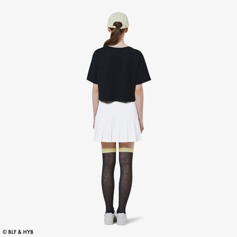 ウエストロゴ刺繍プリーツミニスカート