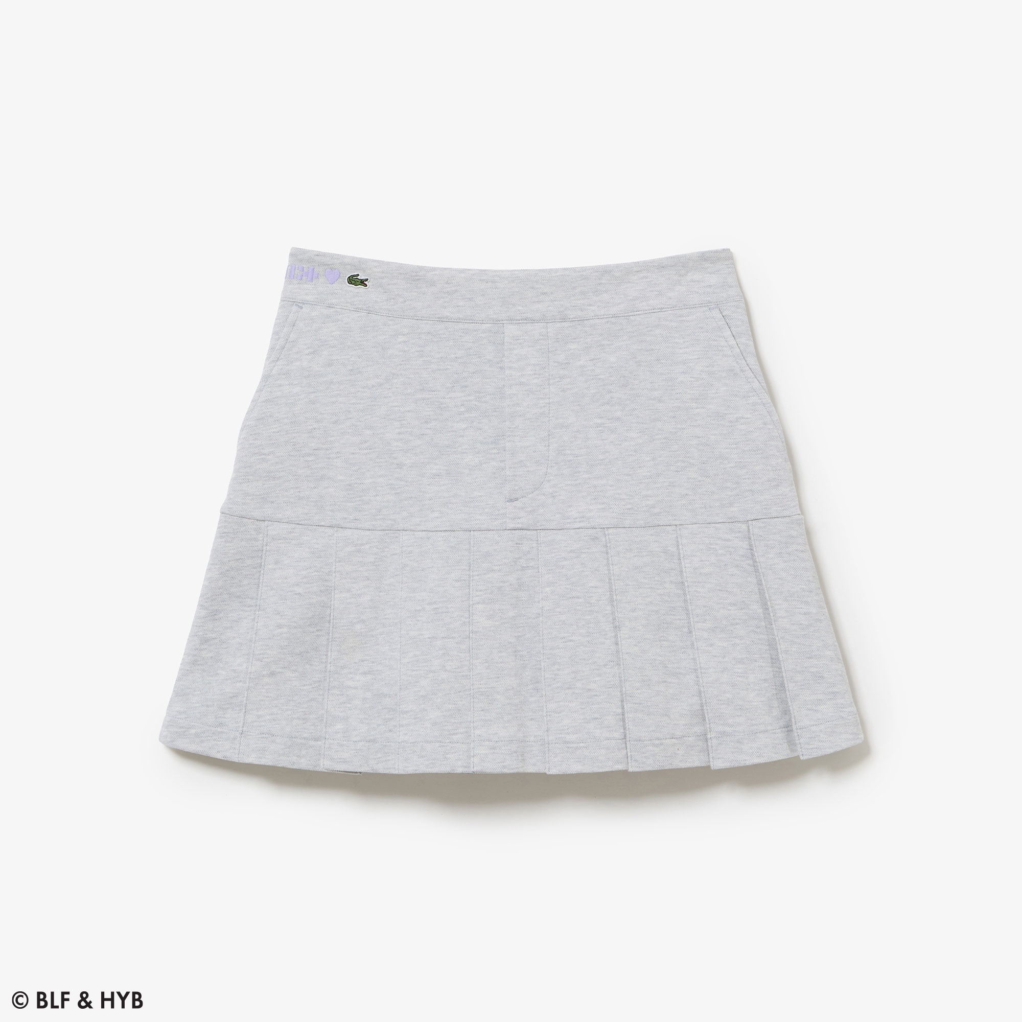 ウエストロゴ刺繍プリーツミニスカート