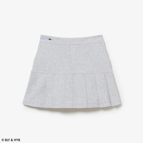 ウエストロゴ刺繍プリーツミニスカート