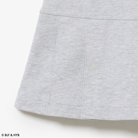 ウエストロゴ刺繍プリーツミニスカート