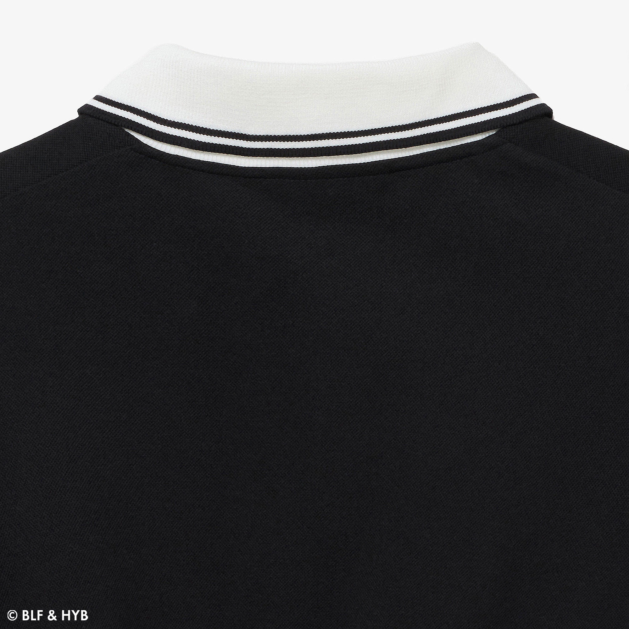 ロゴ刺繍クロップドリボン ポロシャツ