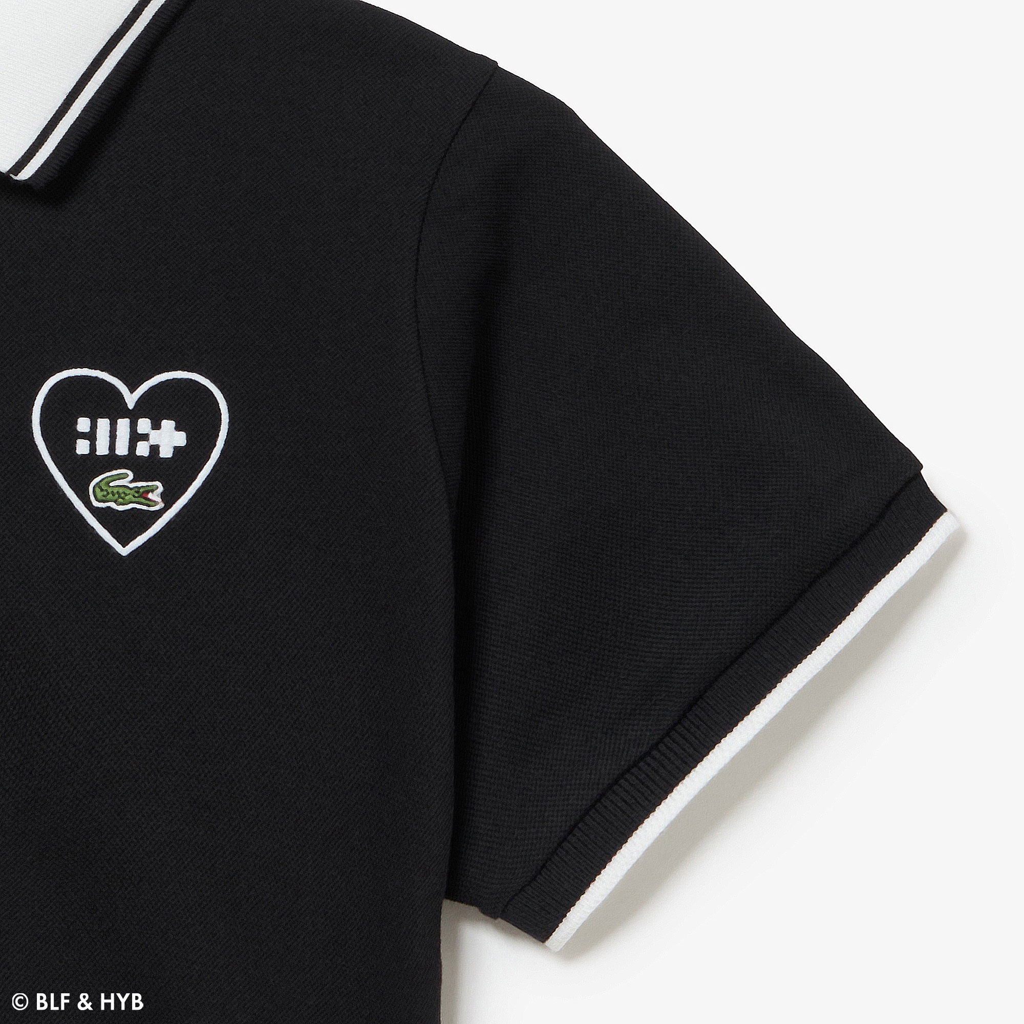 ロゴ刺繍クロップドリボン ポロシャツ