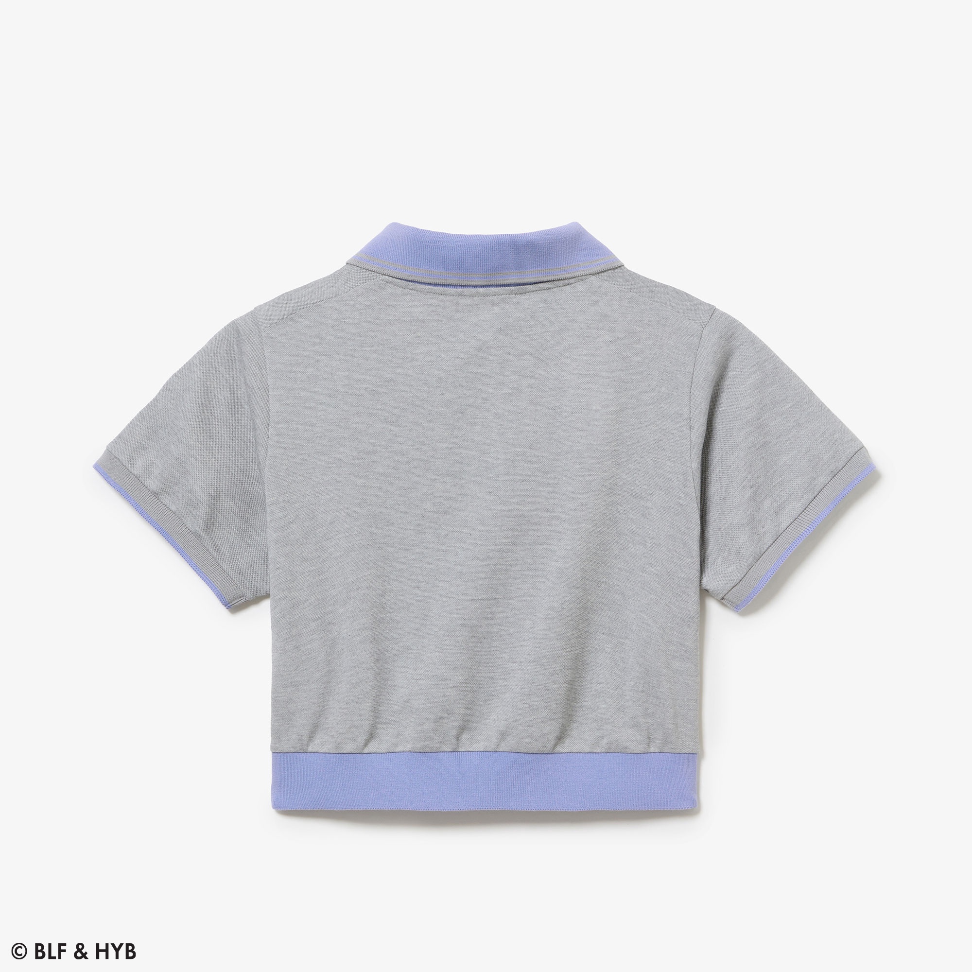 ロゴ刺繍クロップドリボン ポロシャツ