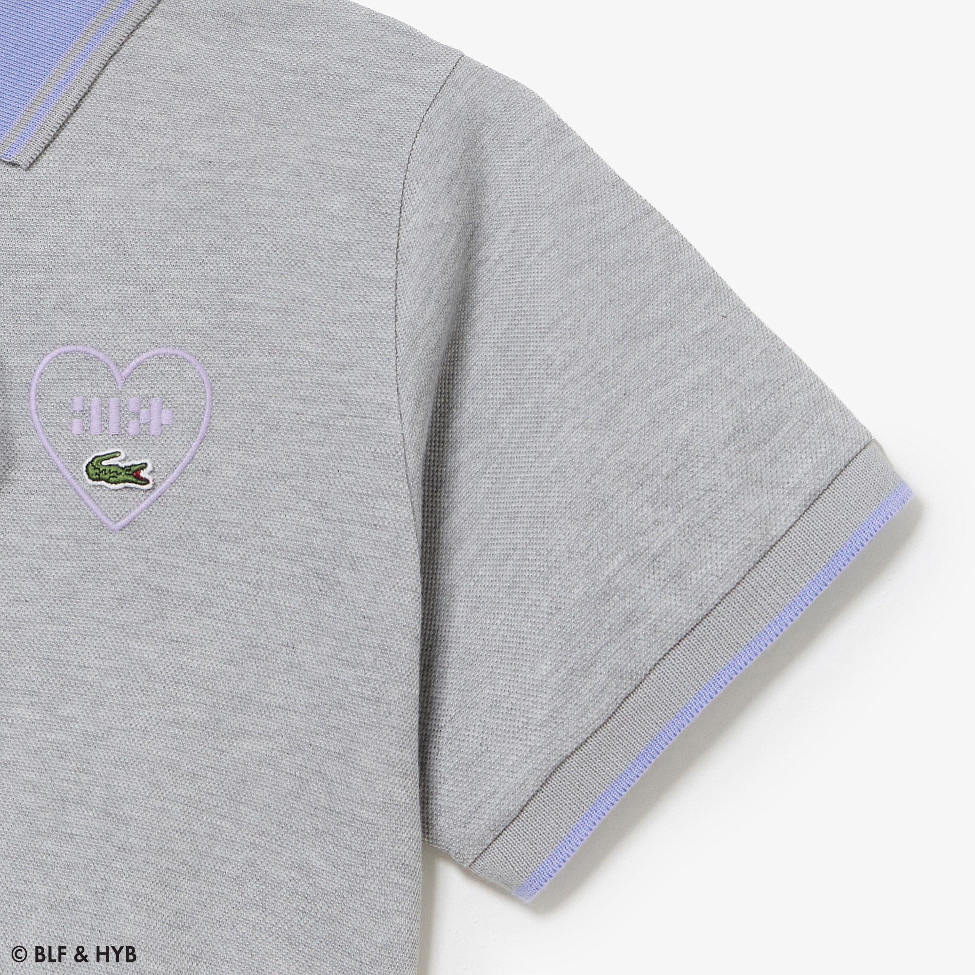 ロゴ刺繍クロップドリボン ポロシャツ