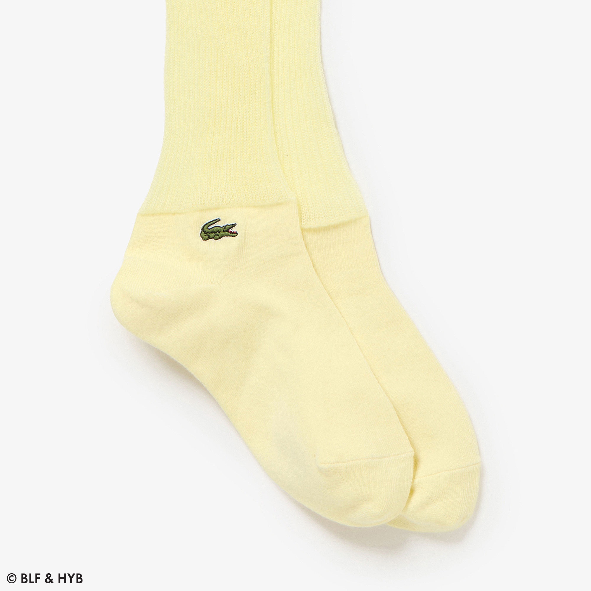 カラーブロック シアー ニーハイソックス