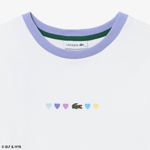 ハートプリント&ワニリンガー Tシャツ