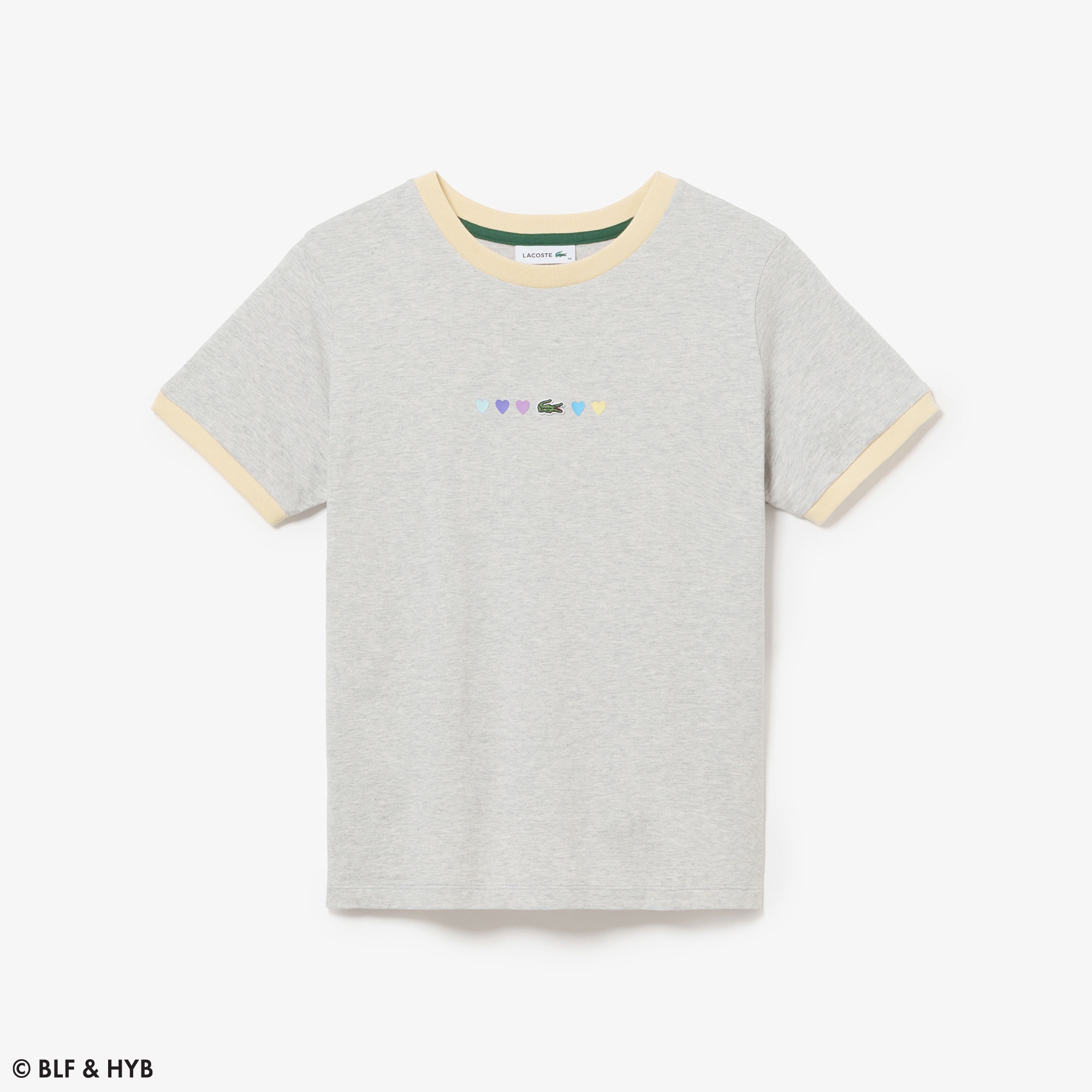 ハートプリント&ワニリンガー Tシャツ