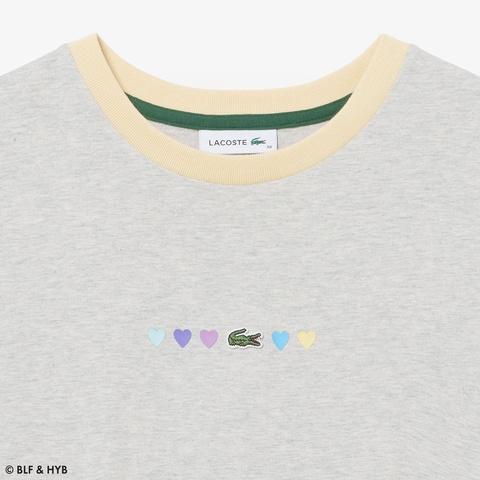 ハートプリント&ワニリンガー Tシャツ