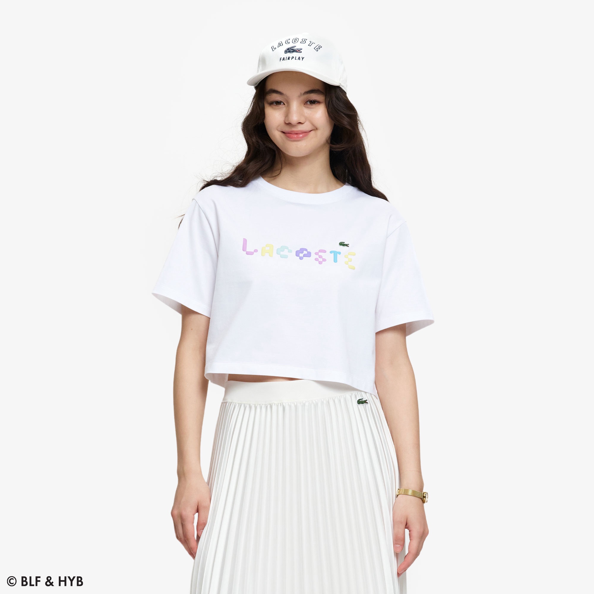 発泡プリントクロップド Tシャツ