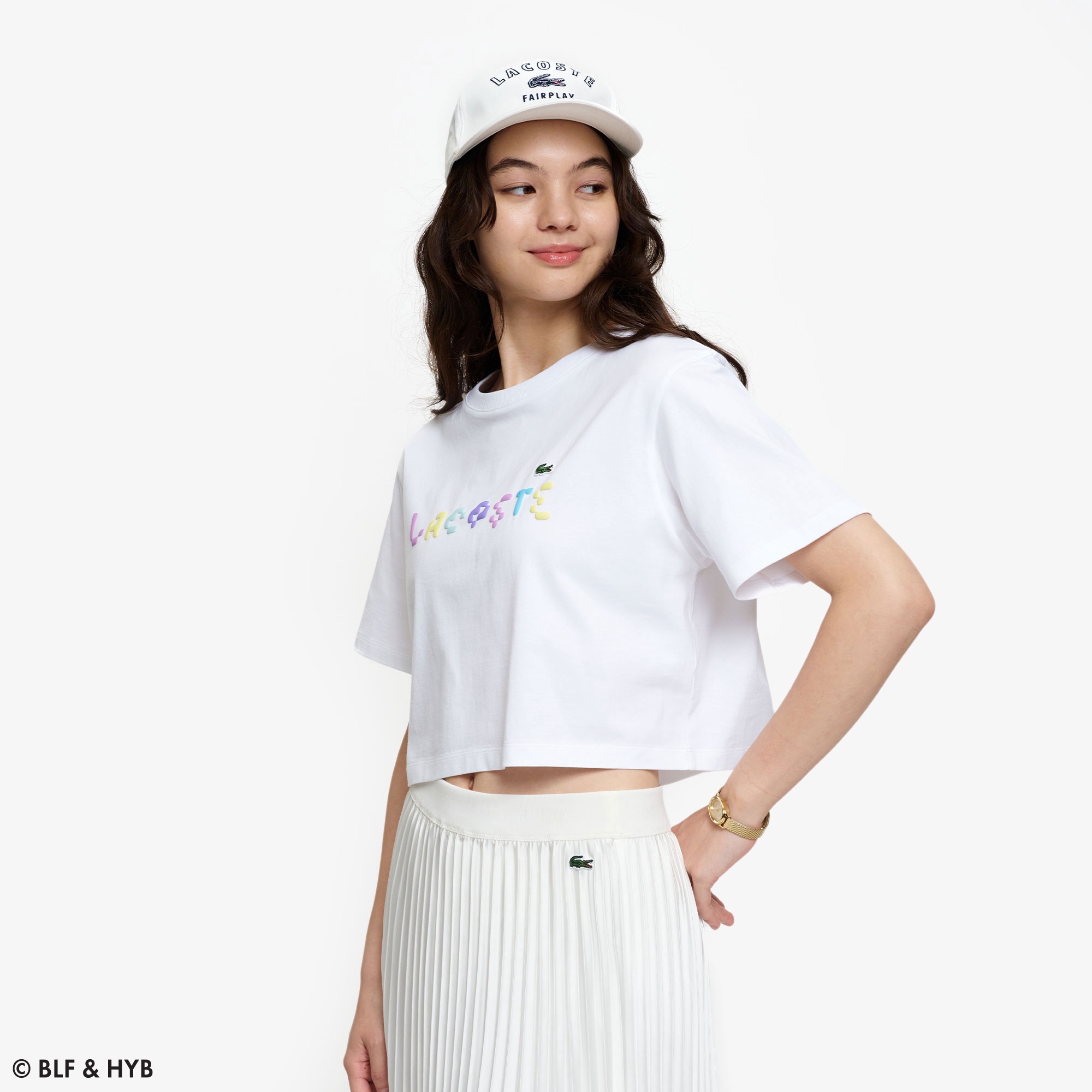 発泡プリントクロップド Tシャツ