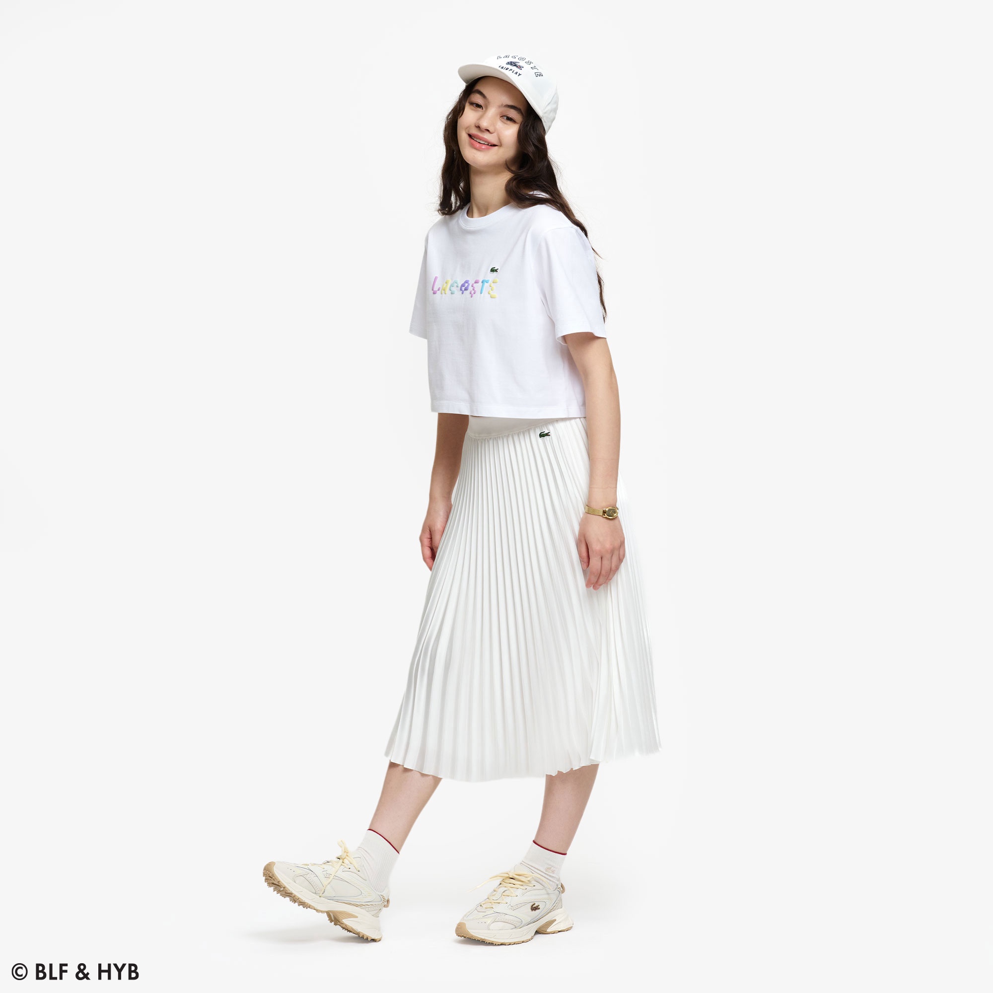 発泡プリントクロップド Tシャツ