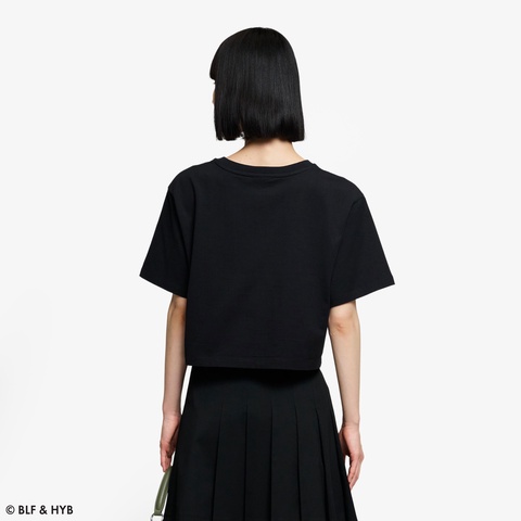 発泡プリントクロップド Tシャツ