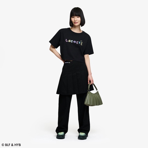 発泡プリントクロップド Tシャツ
