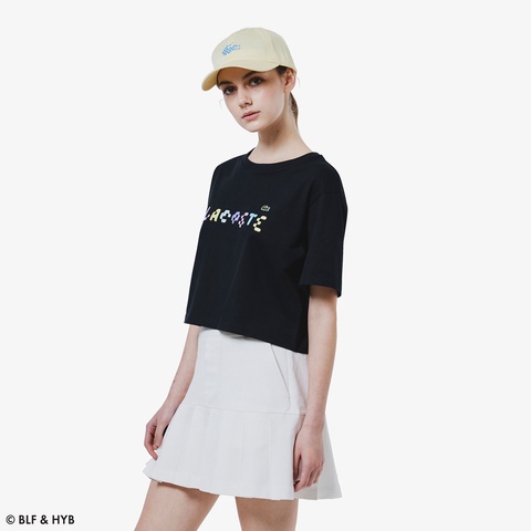 発泡プリントクロップド Tシャツ