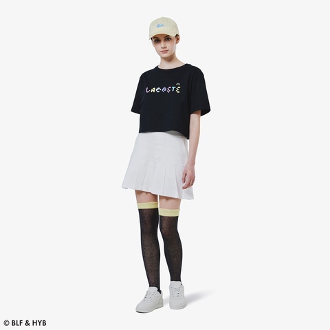 発泡プリントクロップド Tシャツ