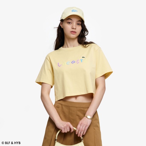 発泡プリントクロップド Tシャツ