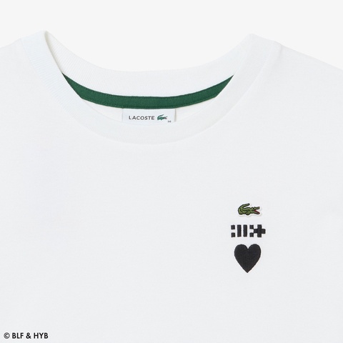 チュールスリーブロゴ刺繍 Tシャツ