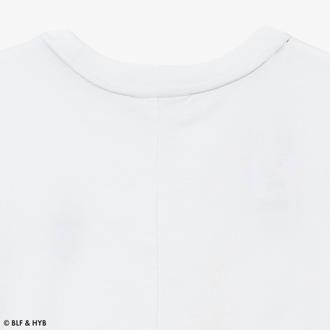 チュールスリーブロゴ刺繍 Tシャツ