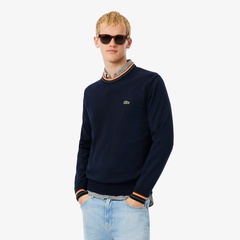 LACOSTE ラコステ レーヨン混リブニットセーター ハイネック 紺 ラコステ (LACOSTE) 公式オンラインストア - 1933年創業の