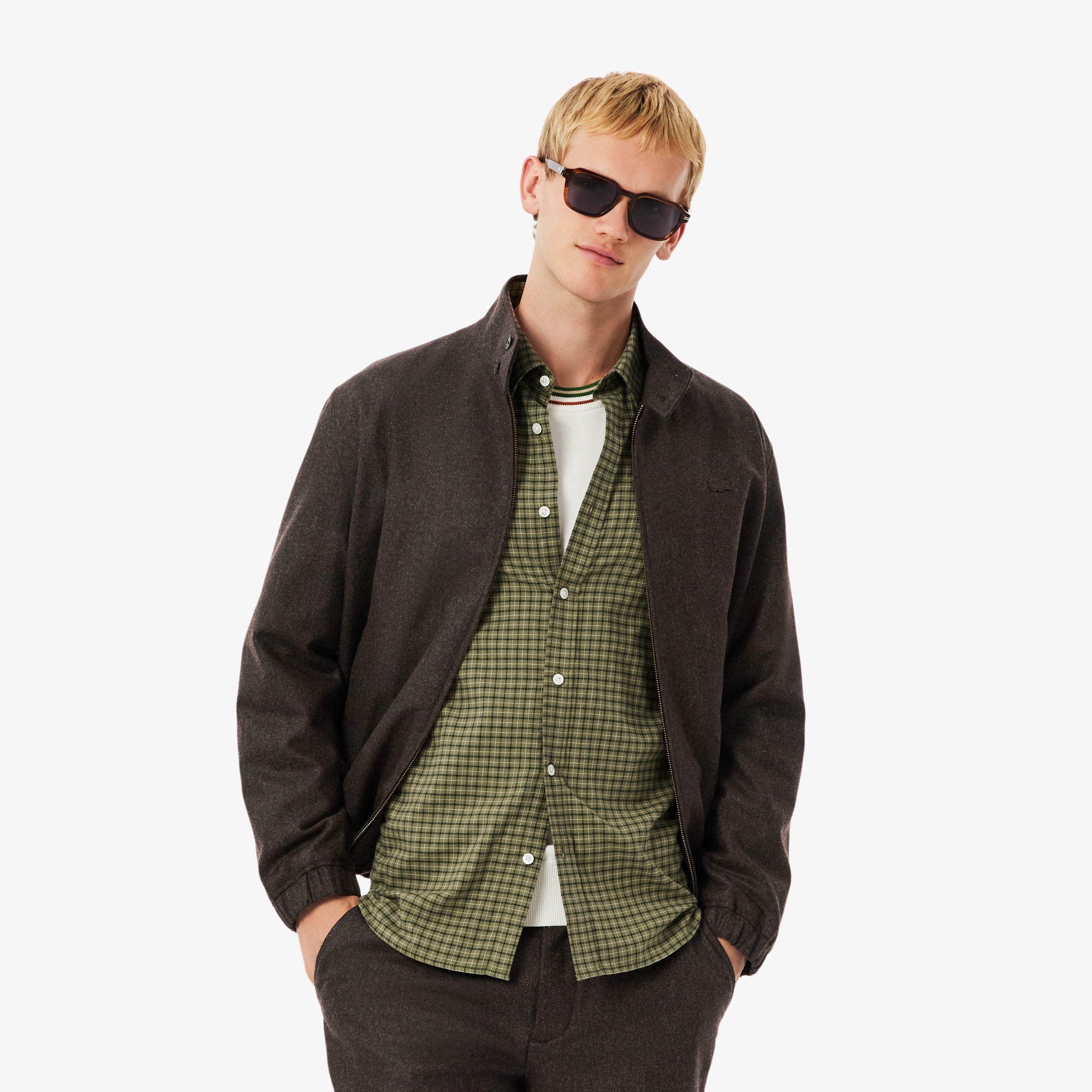【美品】ラコステ　ブルゾン　メンズ　黒 セール】 ベーシックジップジャケット （ブルゾン）｜LACOSTE