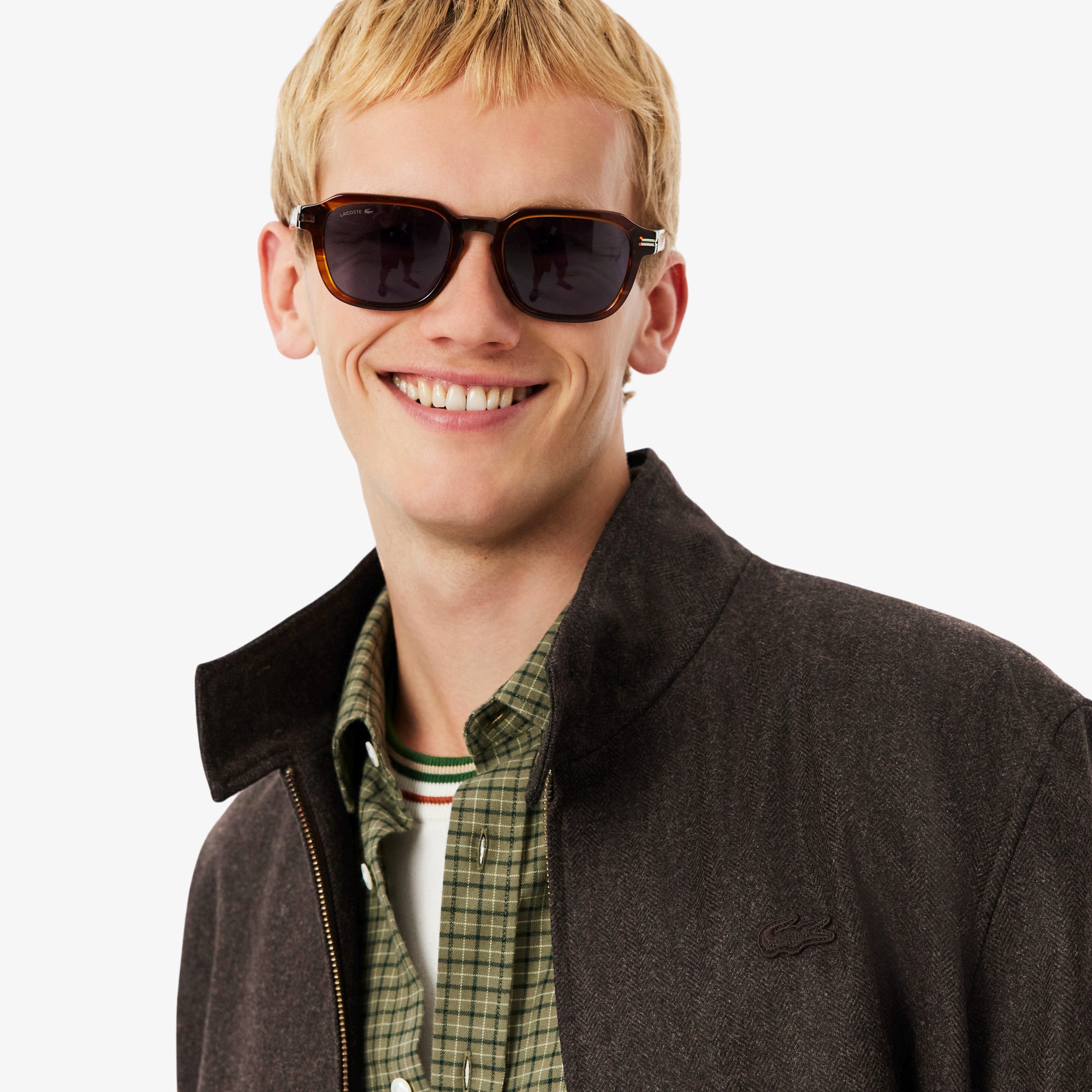 ウールツイードハリントンジャケット