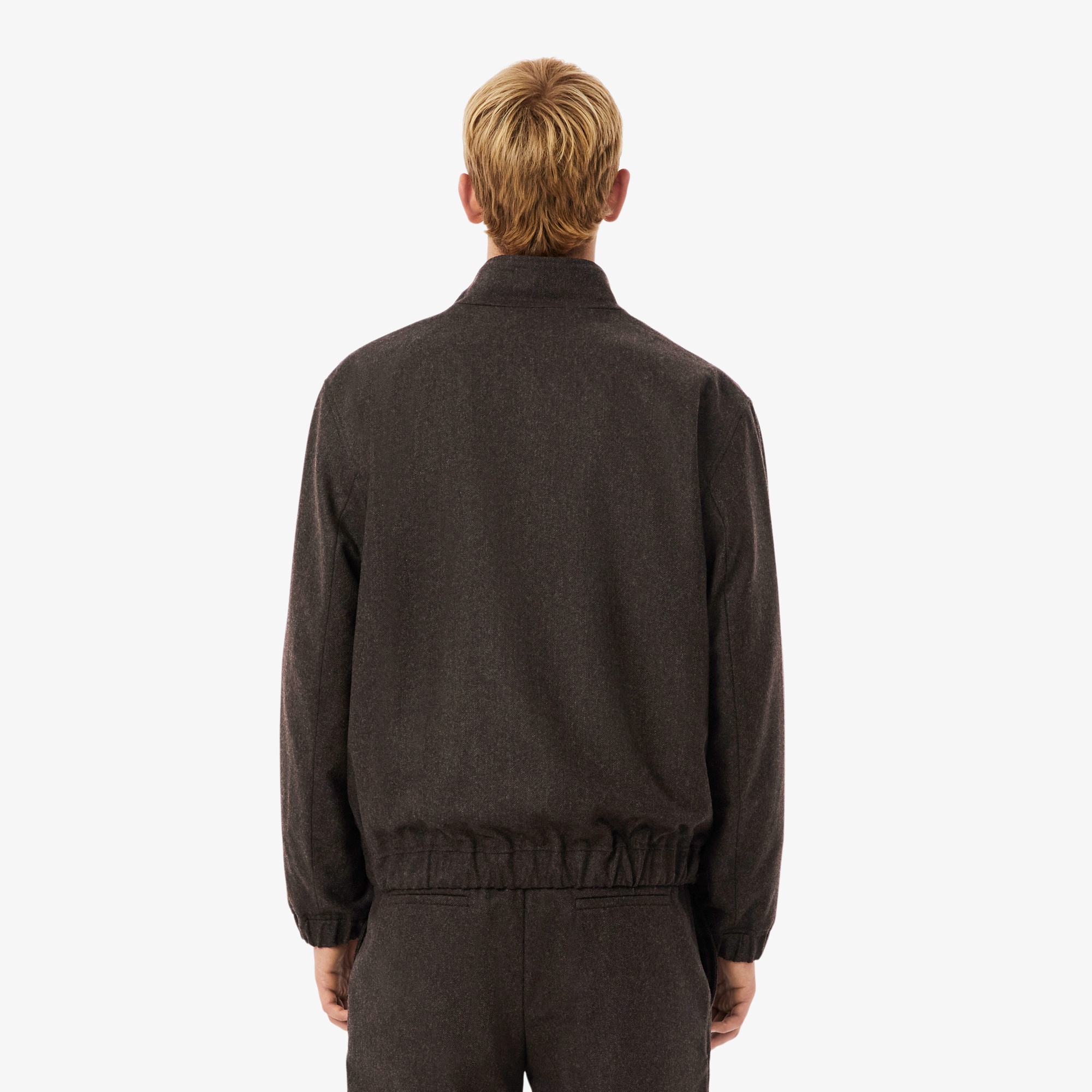 ウールツイードハリントンジャケット