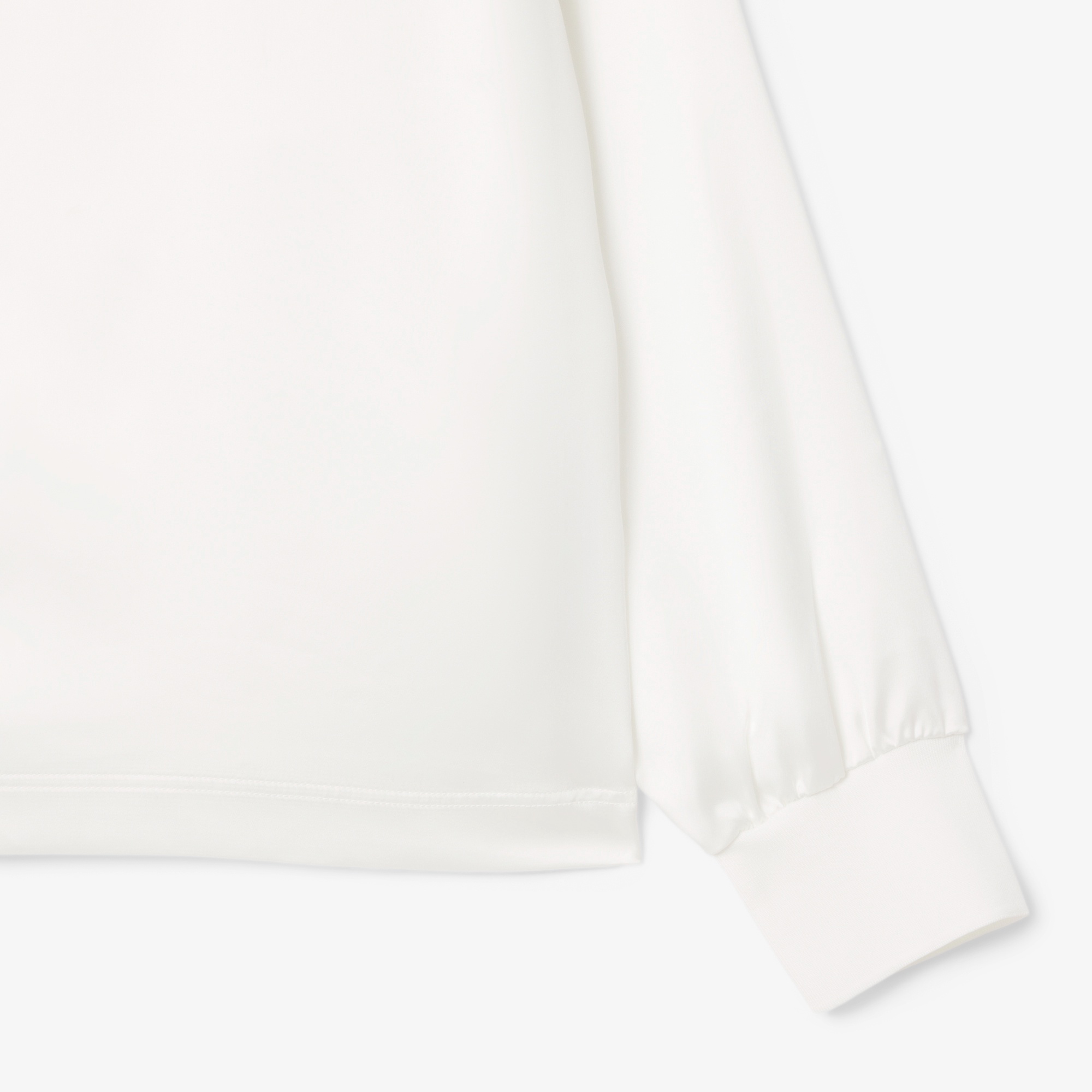 オーバーサイズサテンポロシャツ