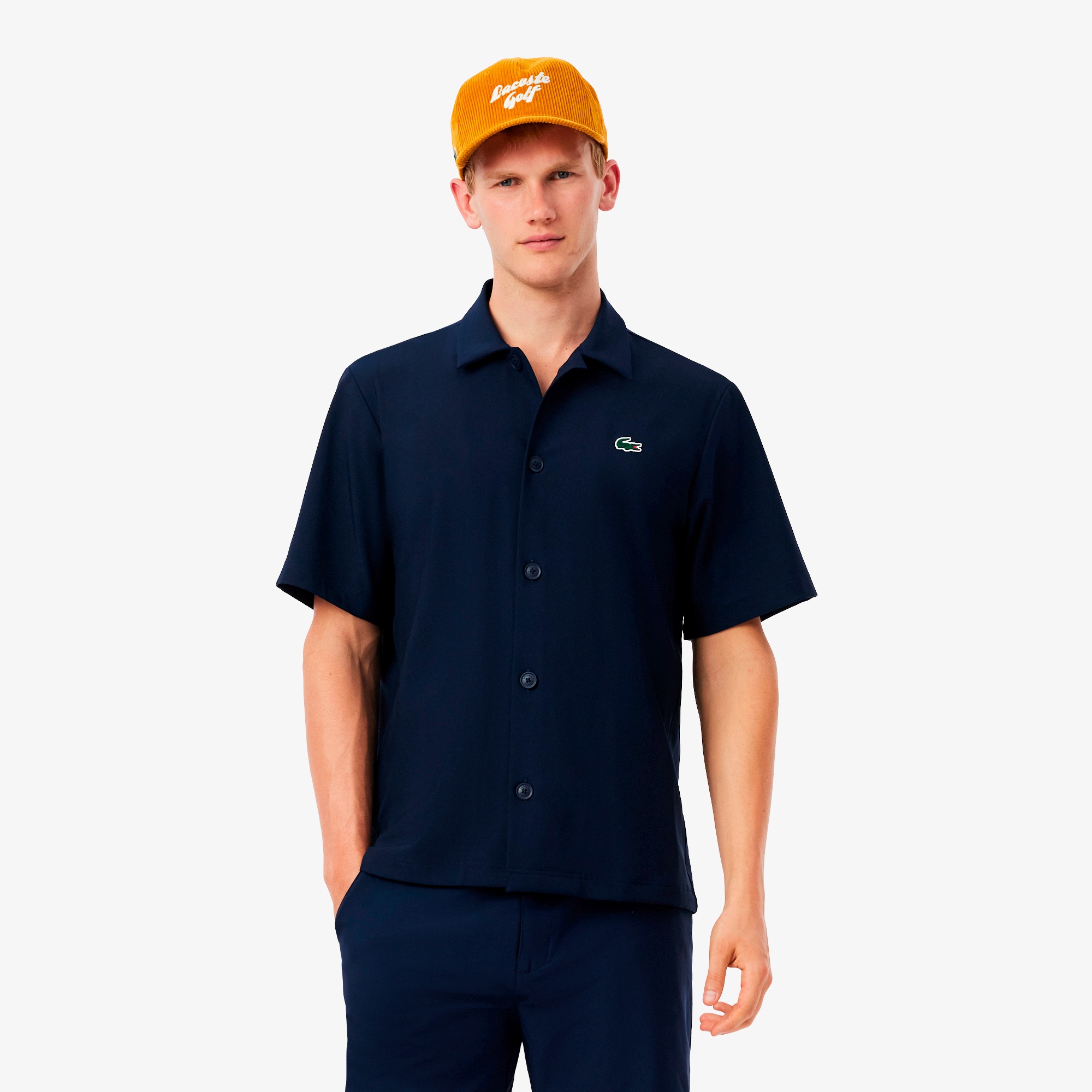 新品　LACOSTE ブラック バイザー　ラコステ　ゴルフ　定価16000円 LACOSTE ツイルサンバイザー ゴルフウェア メンズ サンバイザー