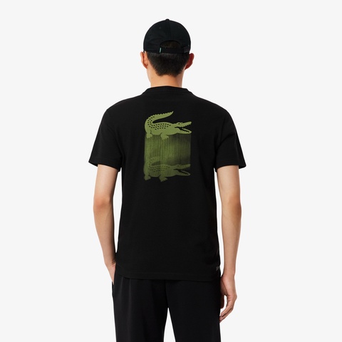フェイドエフェクトワニロゴバックプリントウルトラドライTシャツ