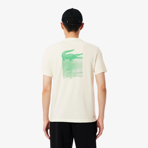 フェイドエフェクトワニロゴバックプリントウルトラドライTシャツ
