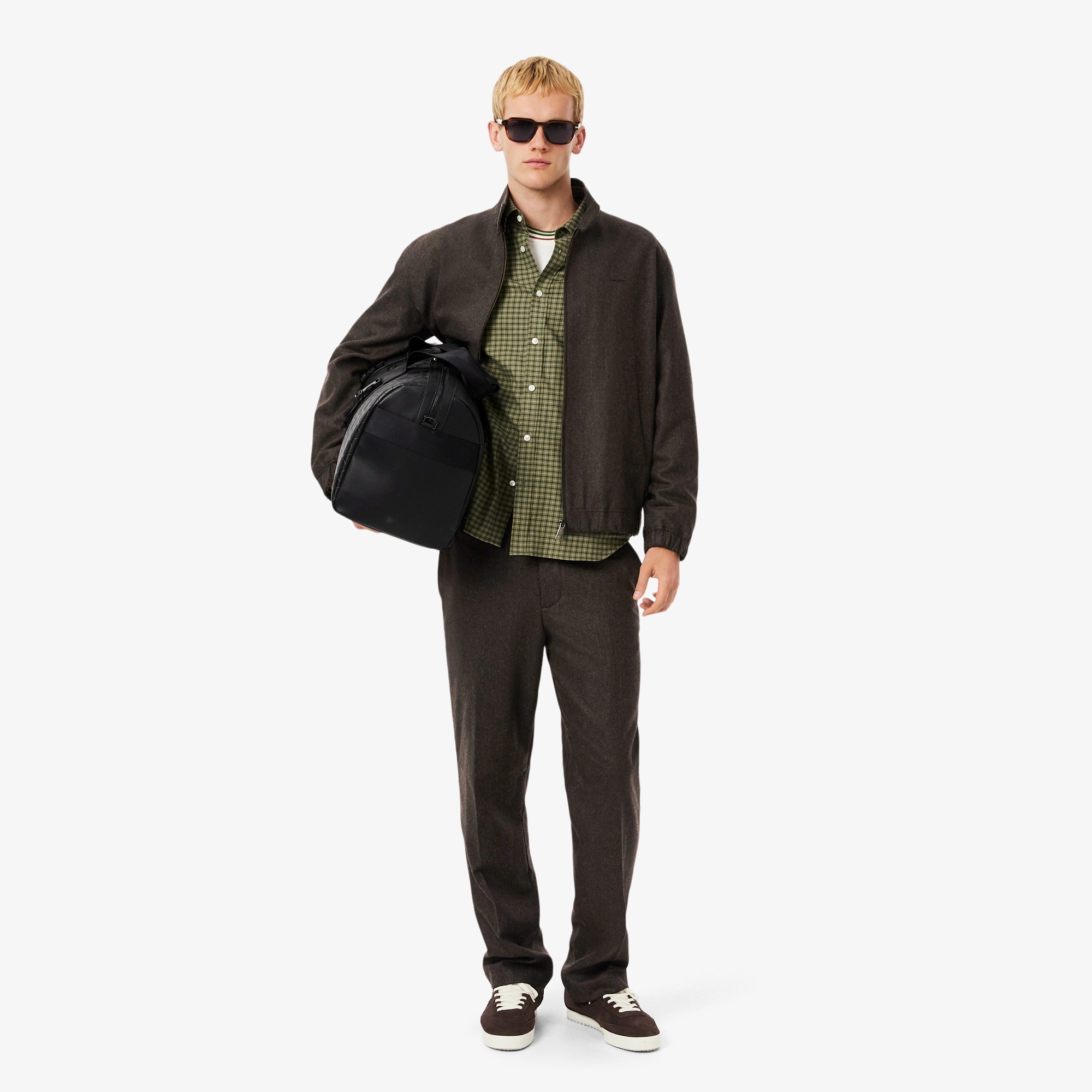 ウールツイードハリントンジャケット