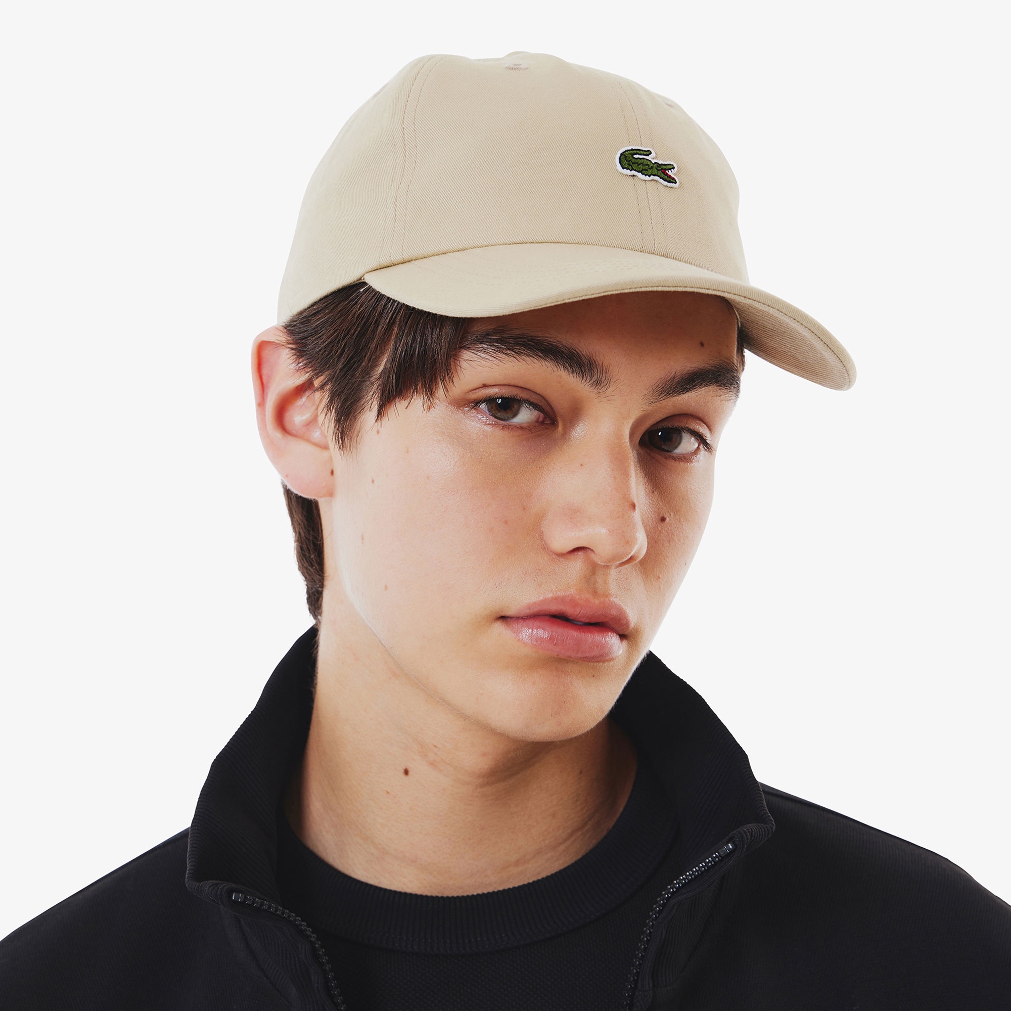 ワンポイントワニロゴキャップ