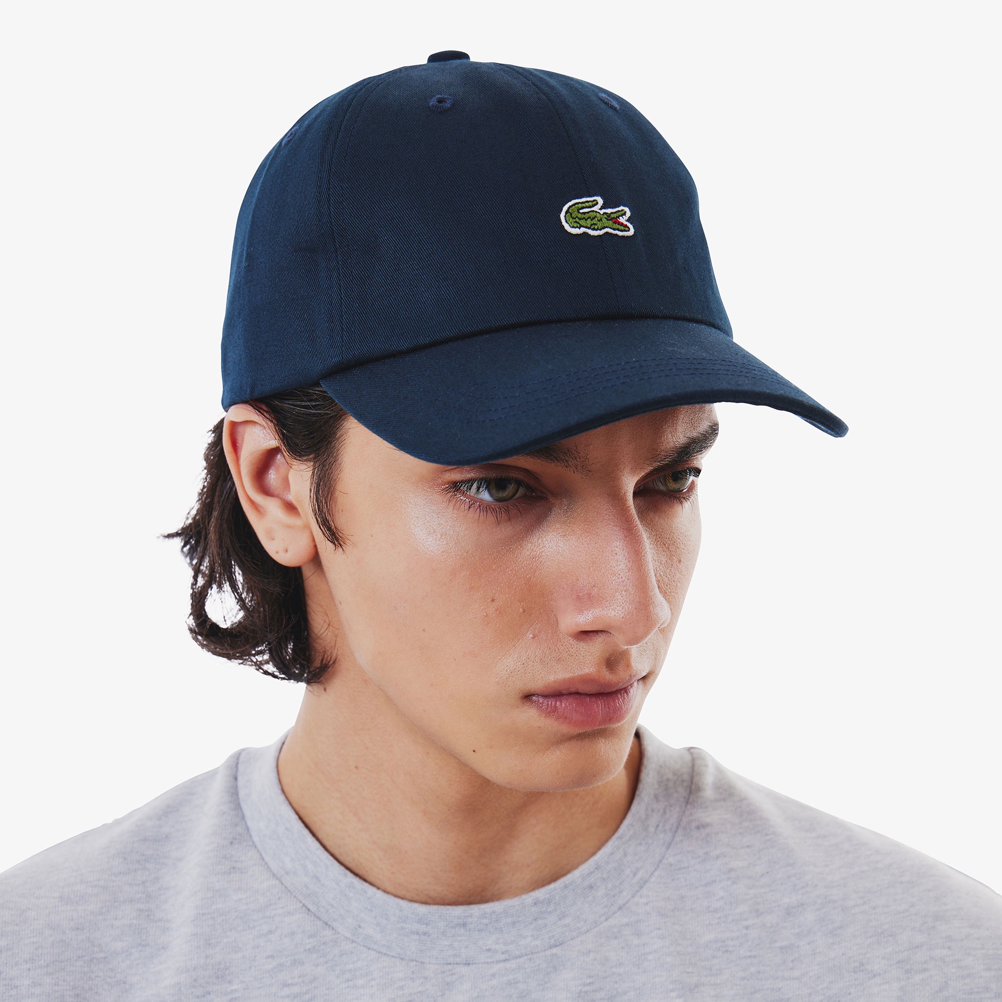 ワンポイントワニロゴキャップ