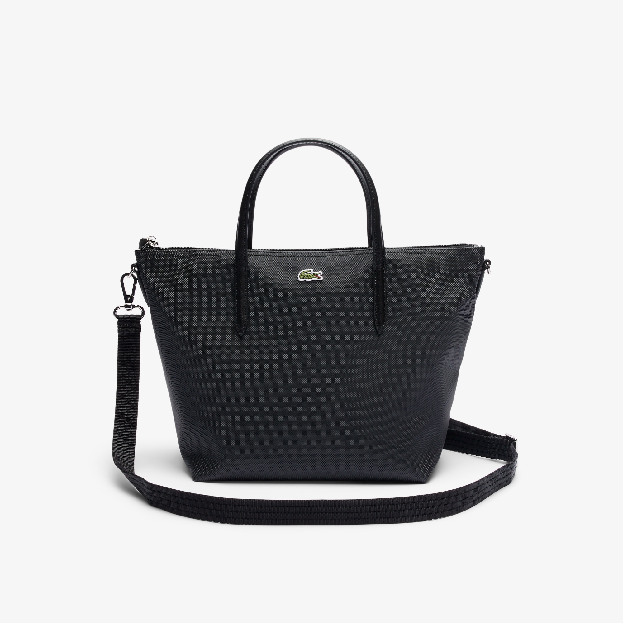 ✨️未使用級✨️ LACOSTE ハンドバッグ ブラック レザー ラコステ LACOSTE マヘキ オーバルレザーショルダーバッグ