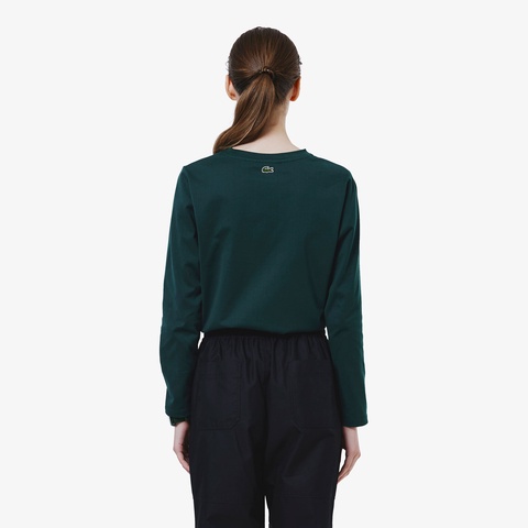 ワンポイント刺しゅう長袖Tシャツ