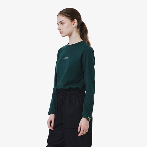 ワンポイント刺しゅう長袖Tシャツ