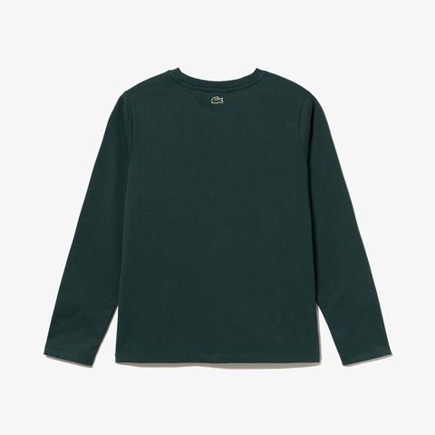 ワンポイント刺しゅう長袖Tシャツ