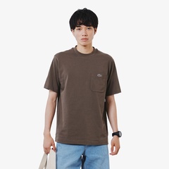 ボーダーリブニットクルーネック鹿の子地Tシャツ TF7221