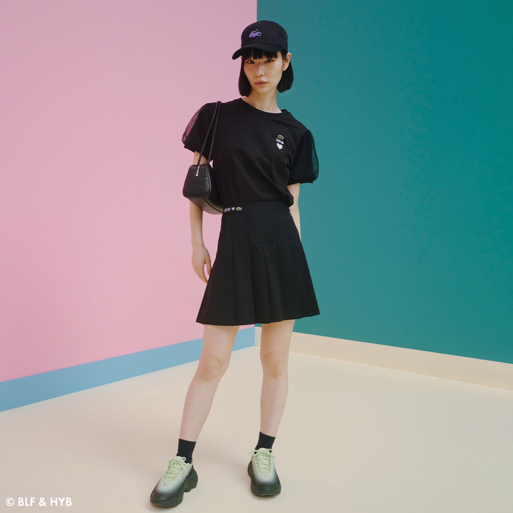 ウエストロゴ刺繍2ピーススカートパンツ