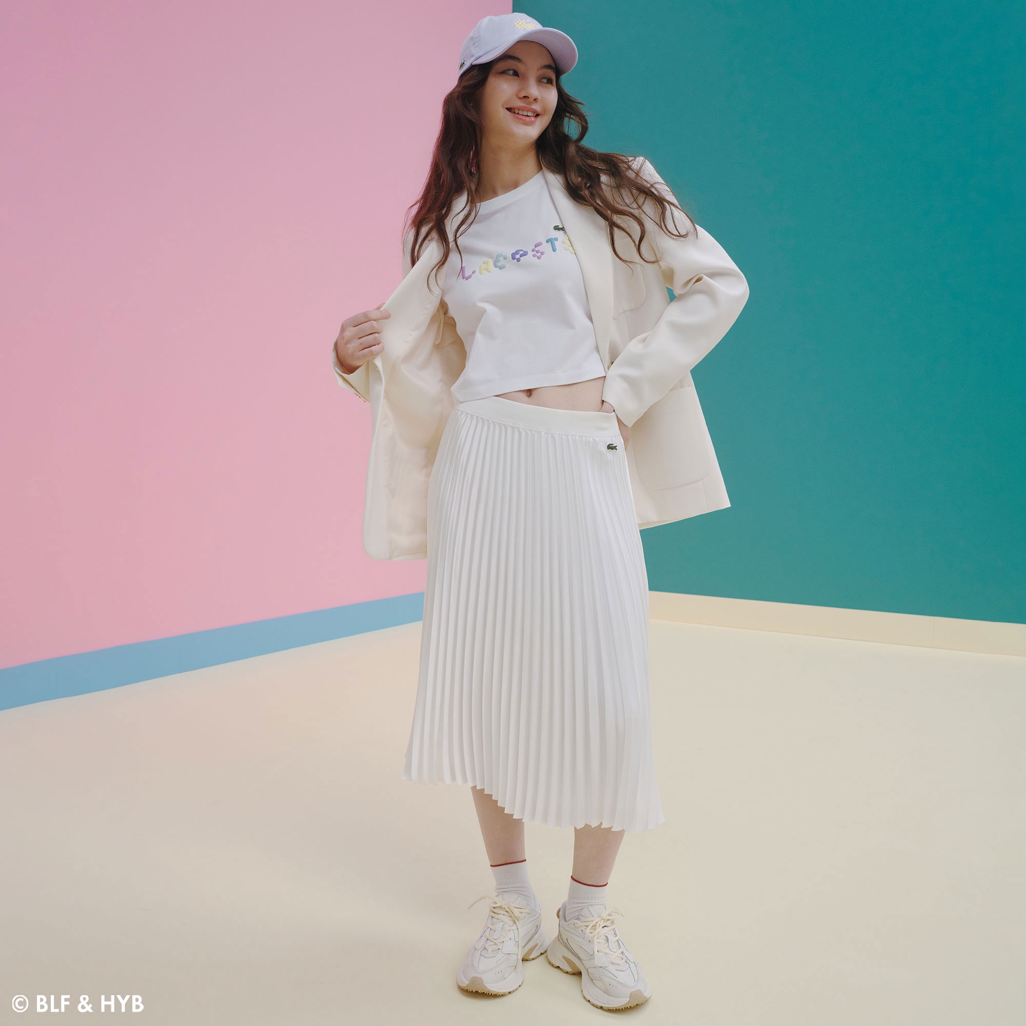 発泡プリントクロップド Tシャツ