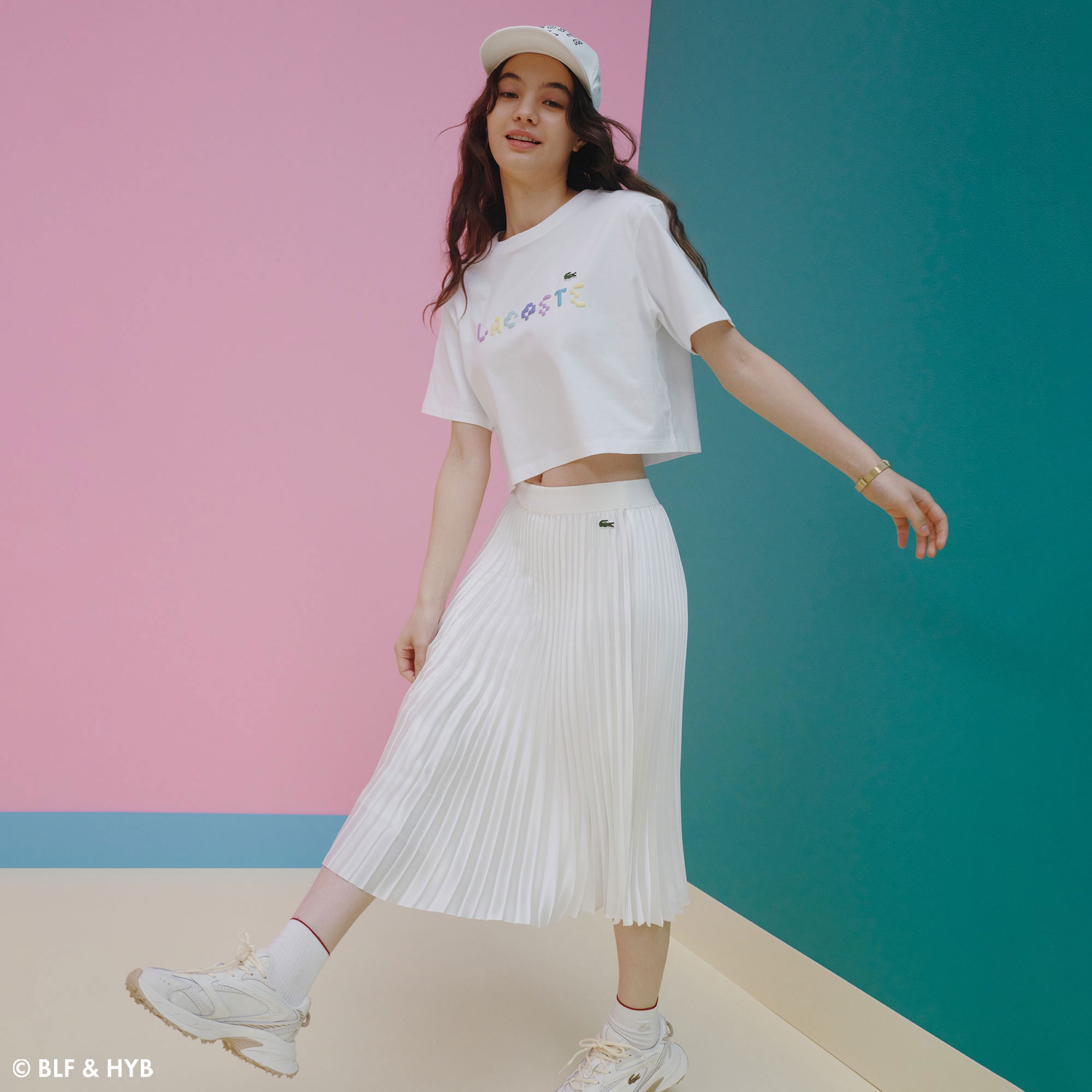 発泡プリントクロップド Tシャツ