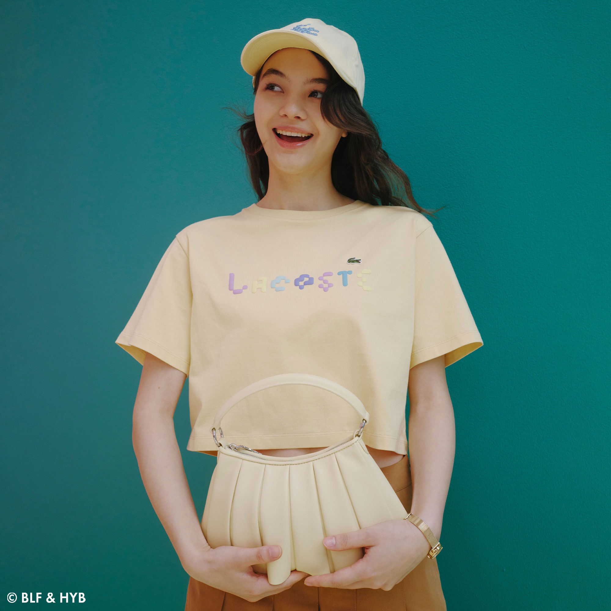 発泡プリントクロップド Tシャツ