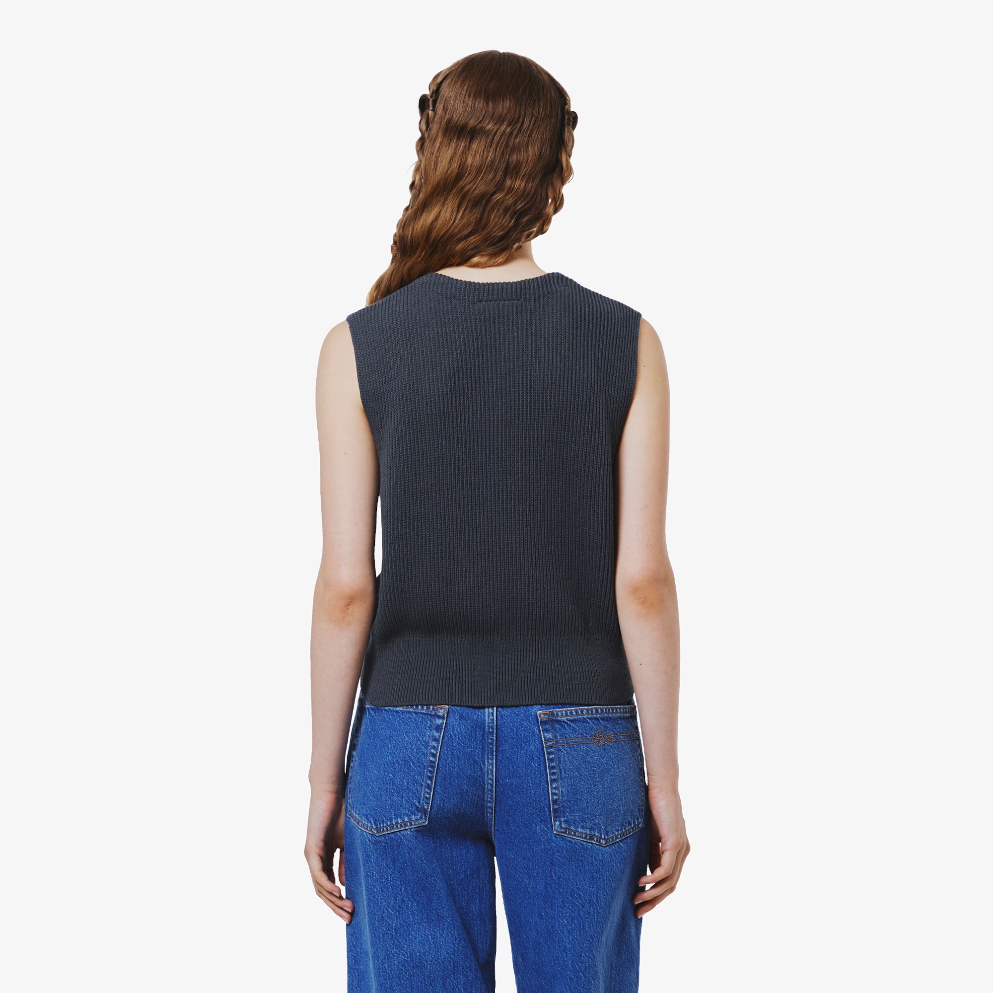 ジップアップニットベスト