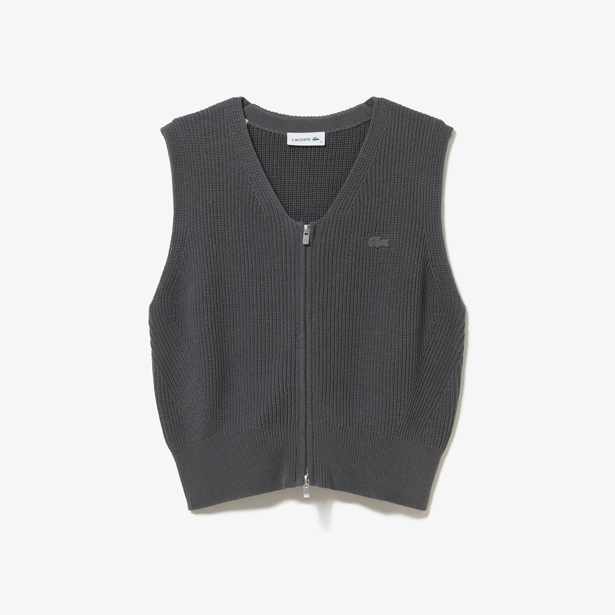 ジップアップニットベスト