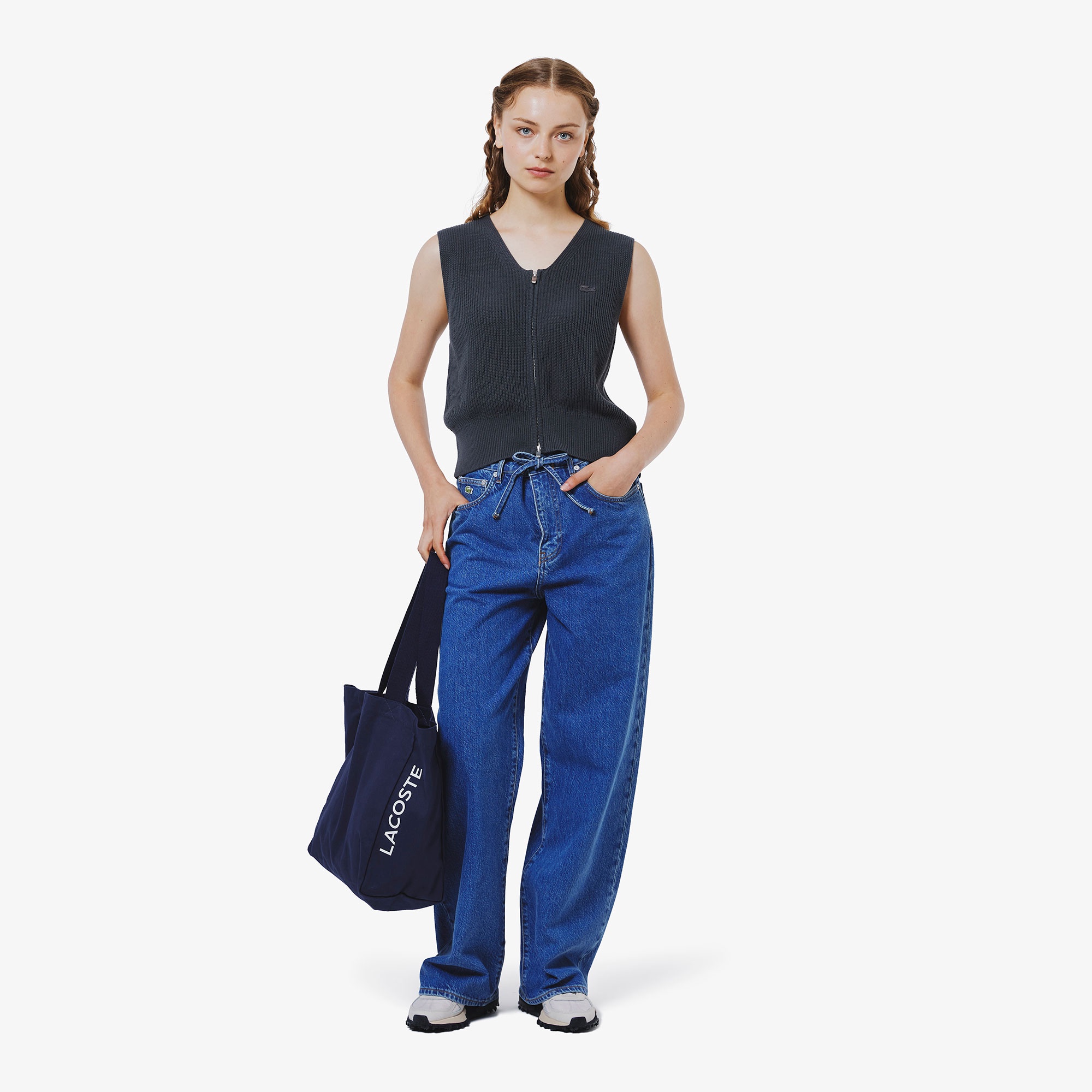 ジップアップニットベスト