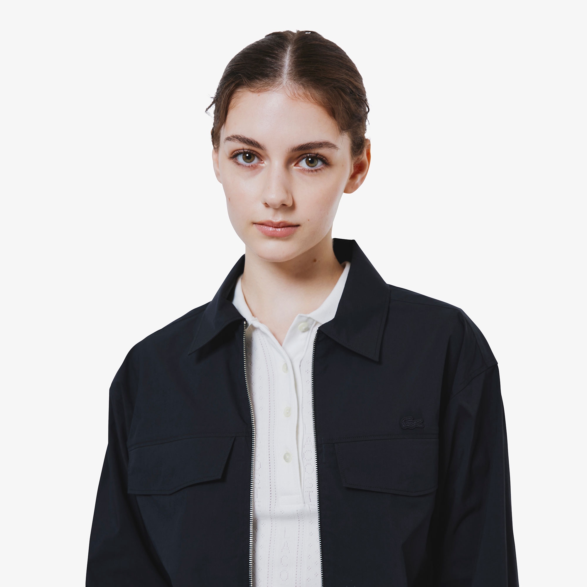 ジップアップブルゾンシャツ