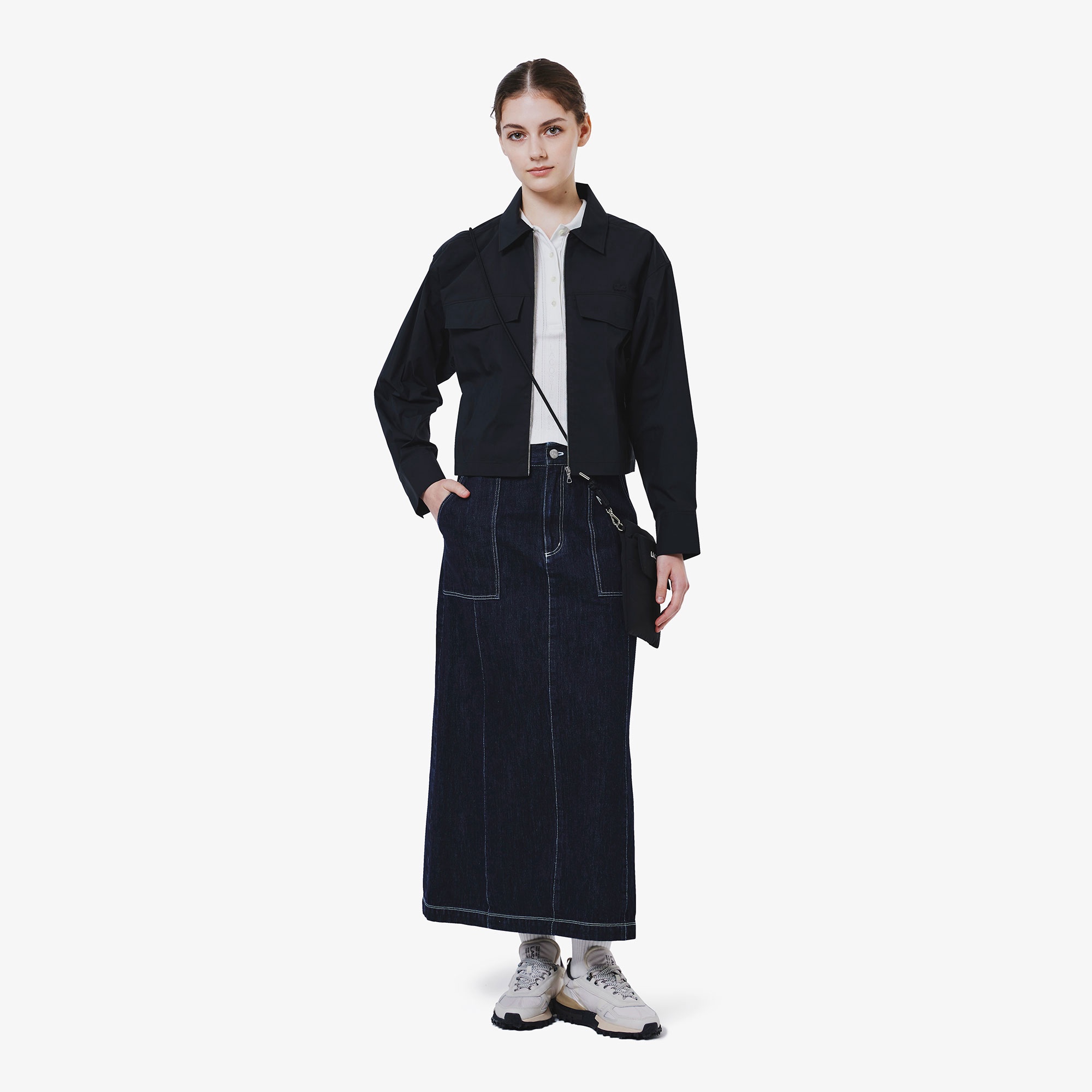 ジップアップブルゾンシャツ