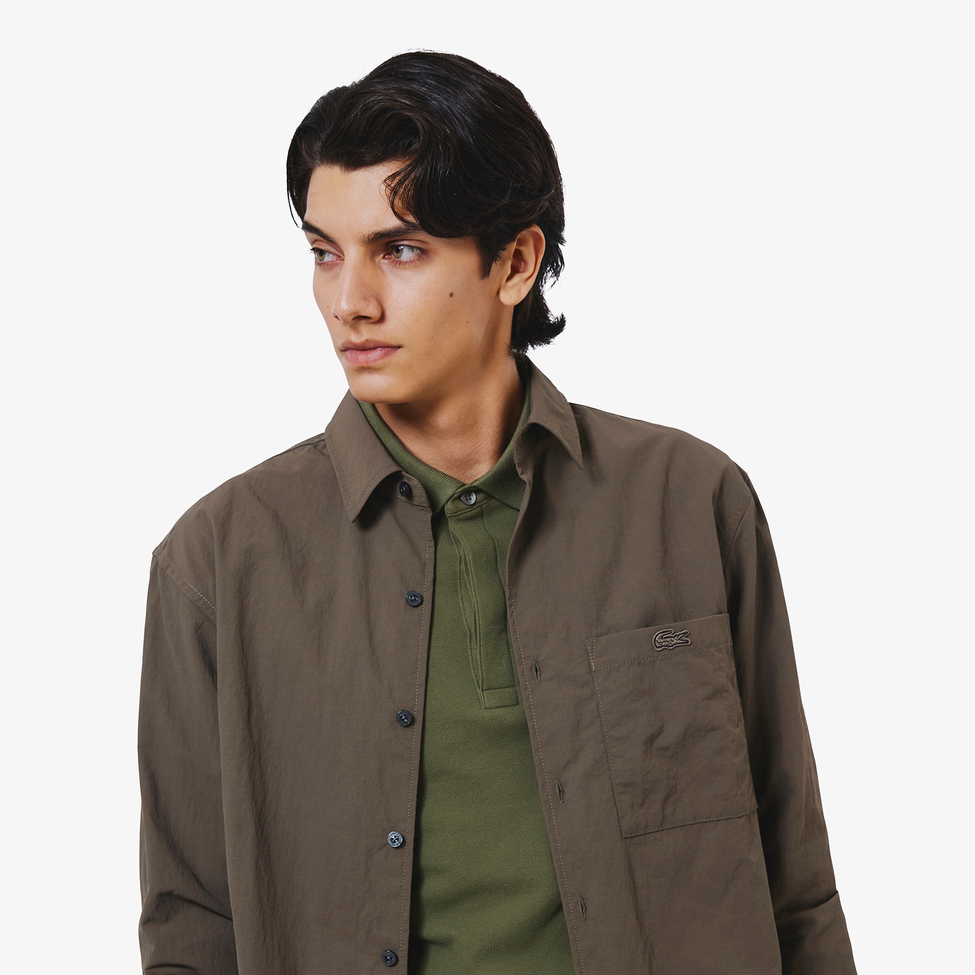 撥水リサイクルナイロンアウターシャツ