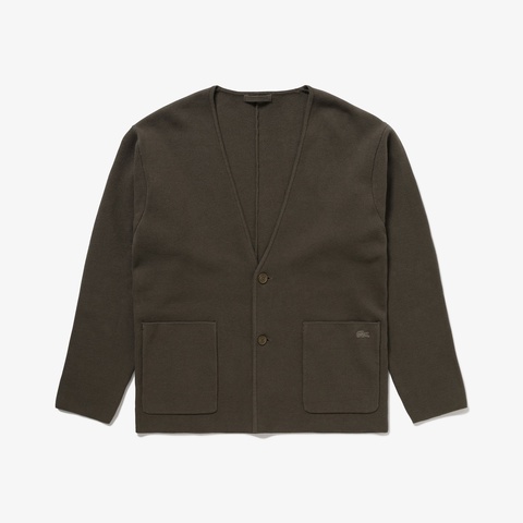 ラコステ　ミラノリブニットカーディガンジャケット　ネイビー　サイズ2（S） ラコステ LACOSTE ミラノリブニットカーディガンジャケット